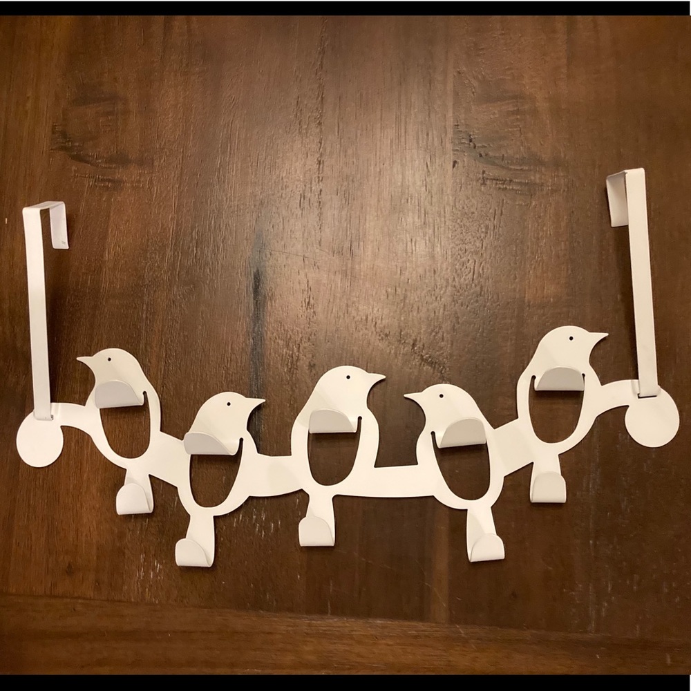 Umbra white metal bird over door hook hanger